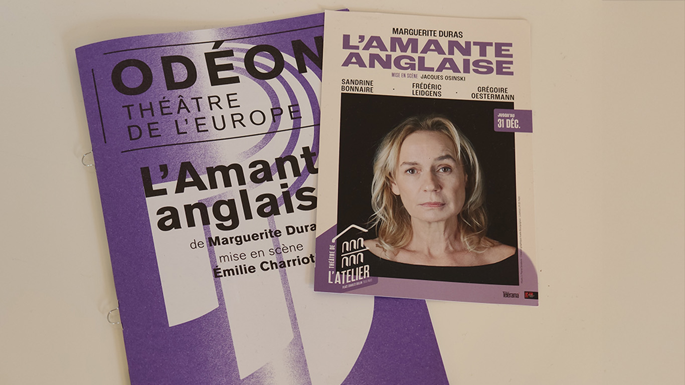 deux prospectus pièce l'amante anglaise